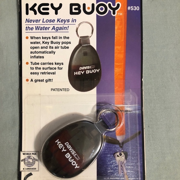 DAVIS KEY BUOY SELF-INFLATING KEY FOB Unopened Package Boats Fishing - Picture 1 of 5
